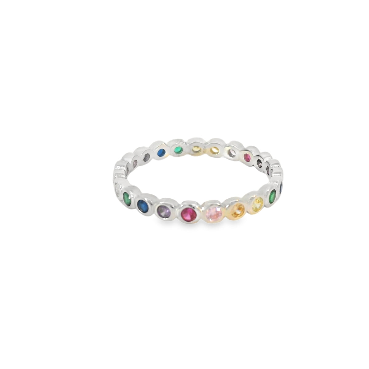 Multi-Color Cubic Zirconia Ring