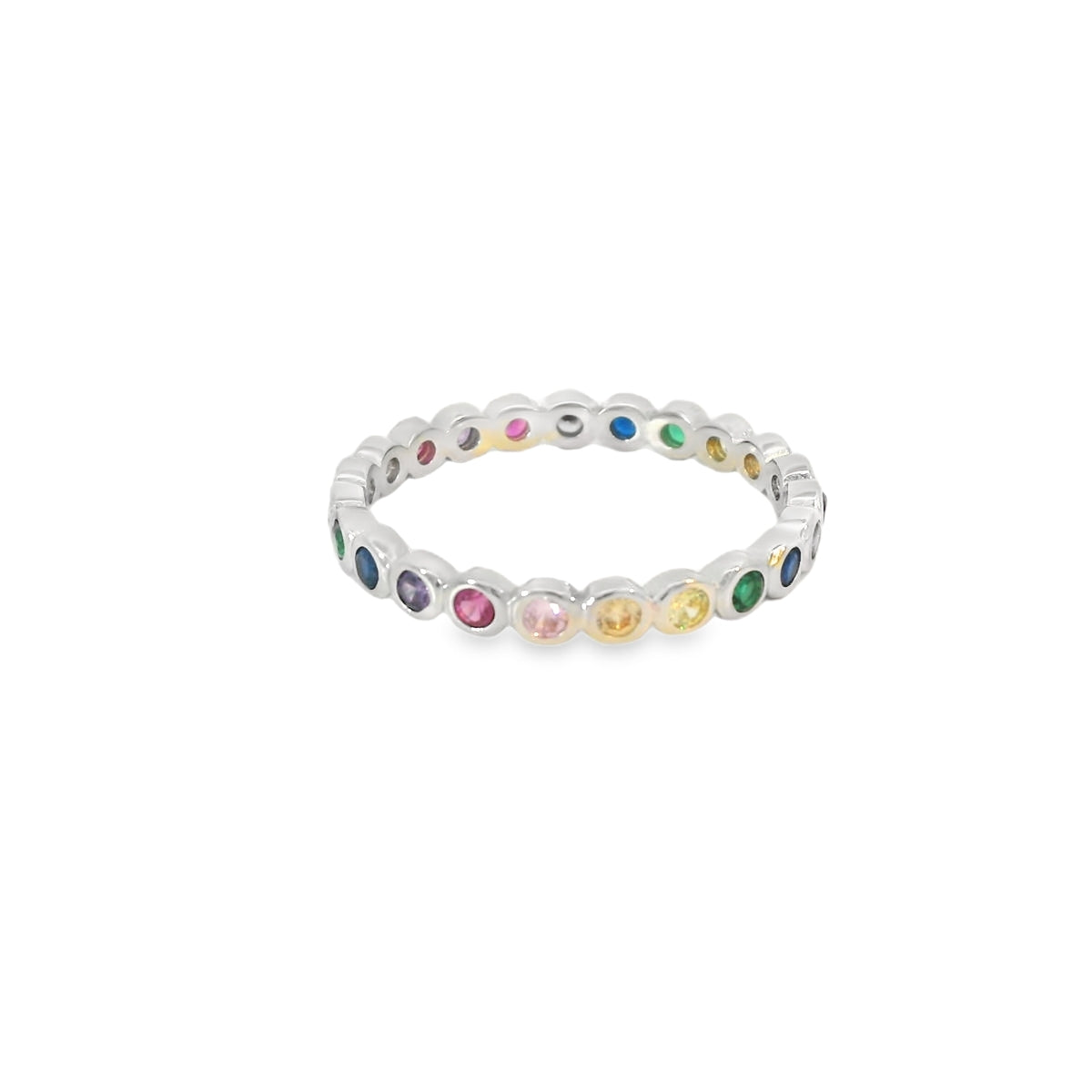 Multi-Color Cubic Zirconia Ring