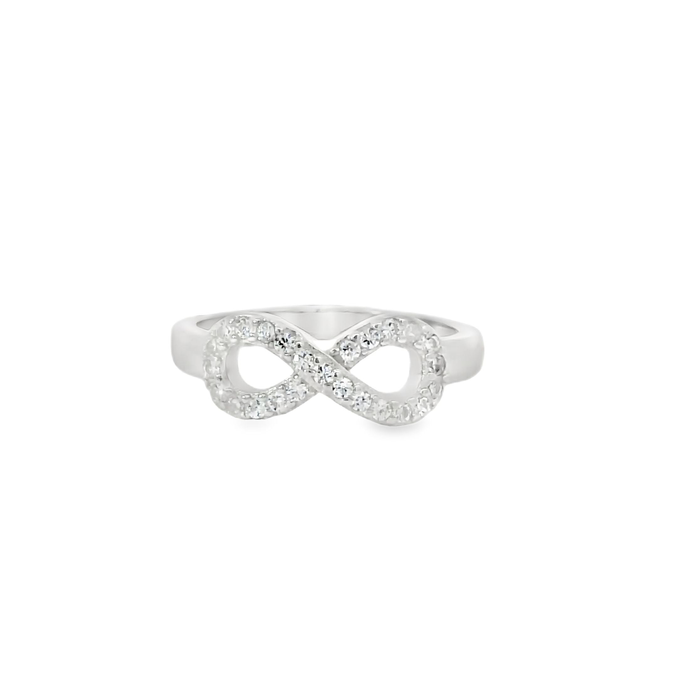Sterling Silver Cubic Zirconia Infinity Ring