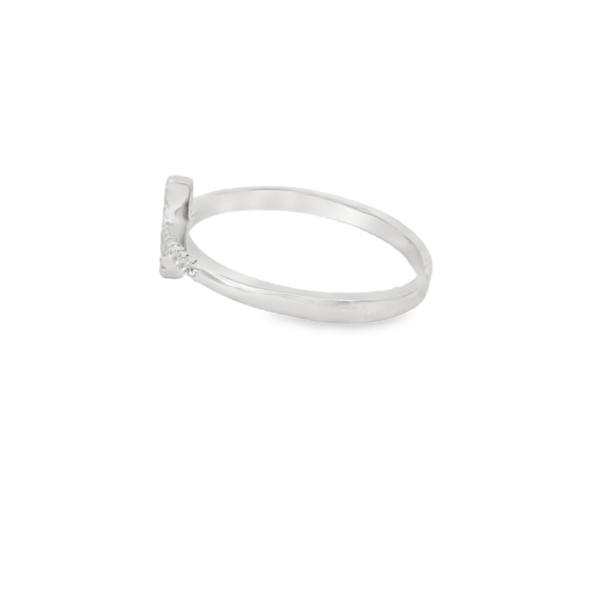 Cross Cubic Zirconia Sterling Silver Ring