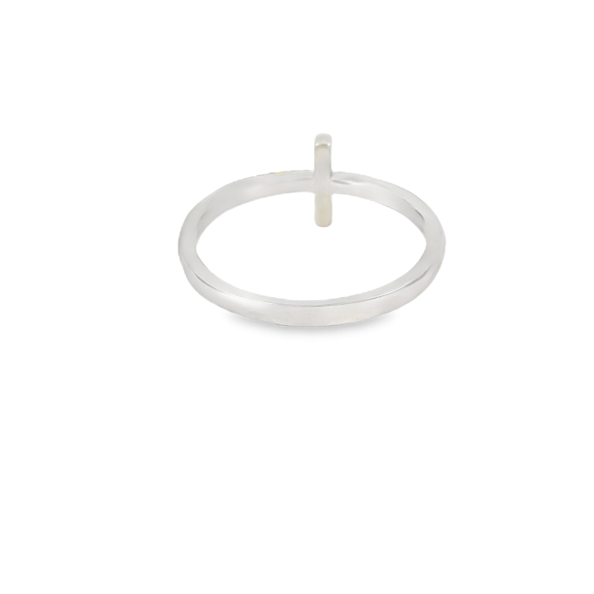 Cross Cubic Zirconia Sterling Silver Ring