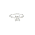 Princess Cut Cubic Zirconia Sterling Silver Ring