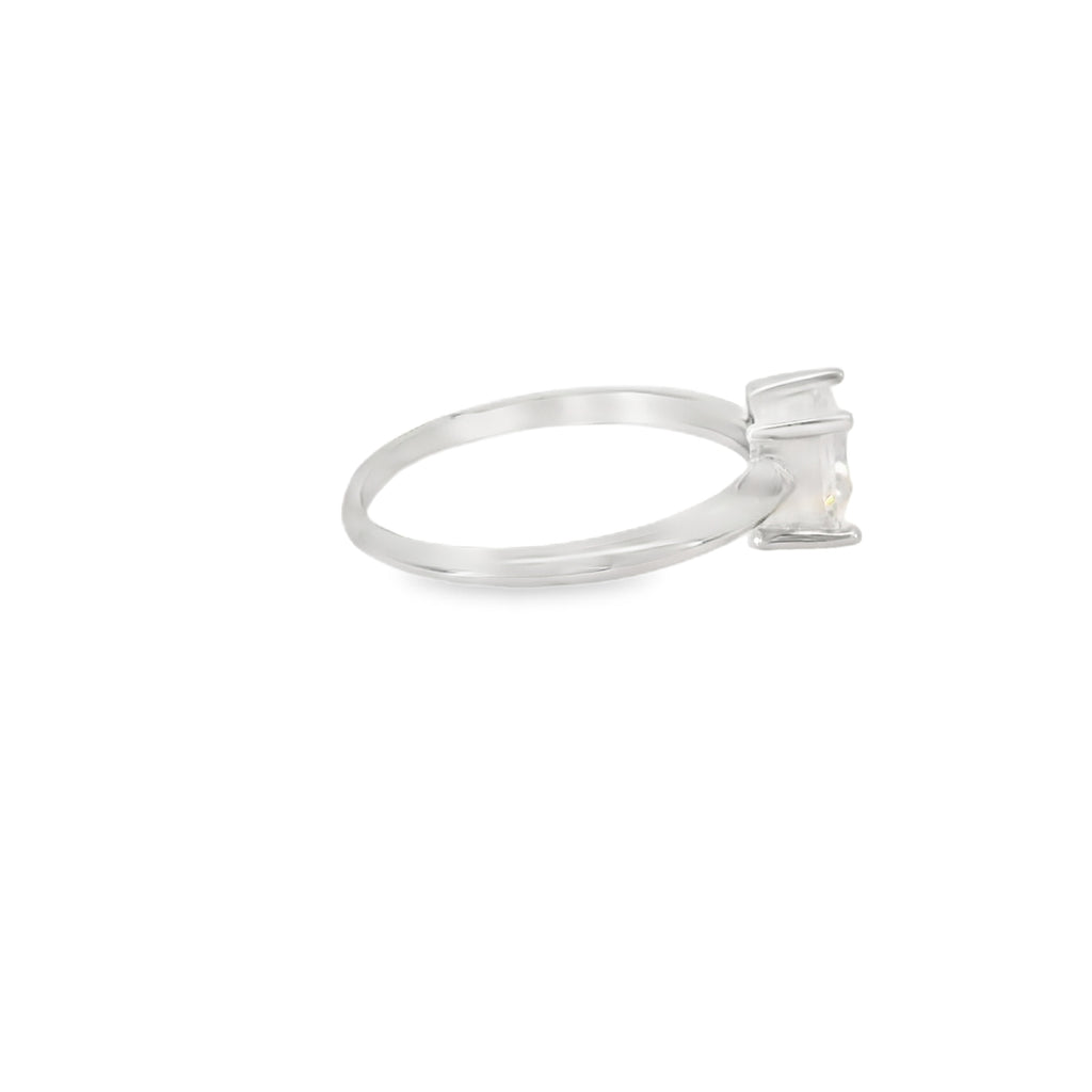 Princess Cut Cubic Zirconia Sterling Silver Ring