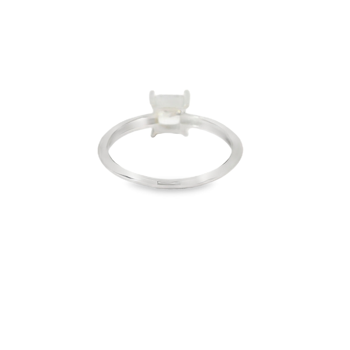 Princess Cut Cubic Zirconia Sterling Silver Ring