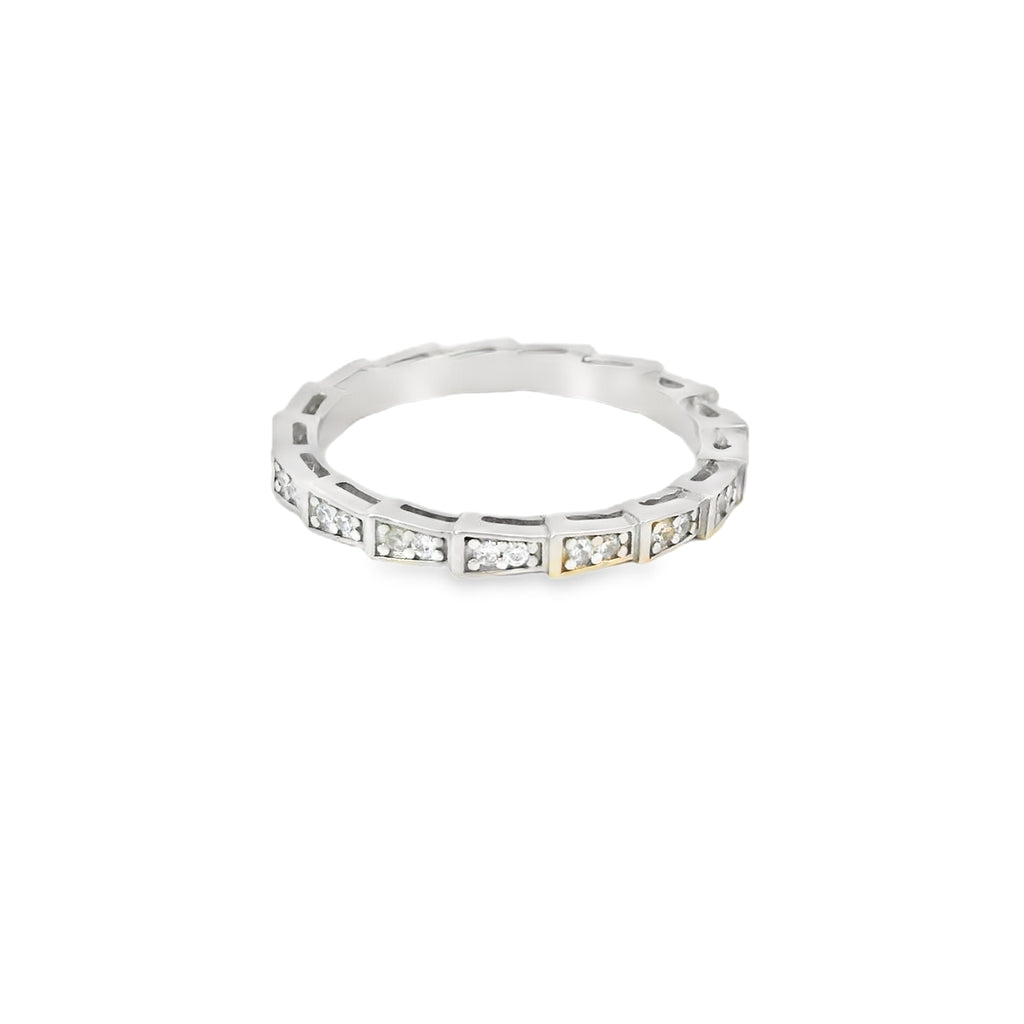 Cubic Zirconia Sterling Silver Band ring