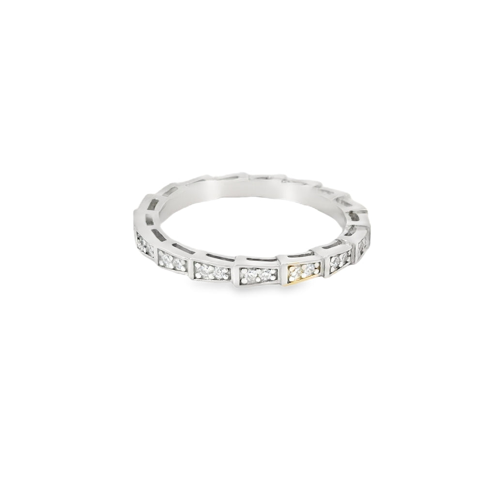 Cubic Zirconia Sterling Silver Band ring