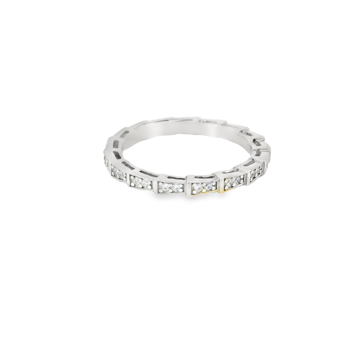 Cubic Zirconia Sterling Silver Band ring