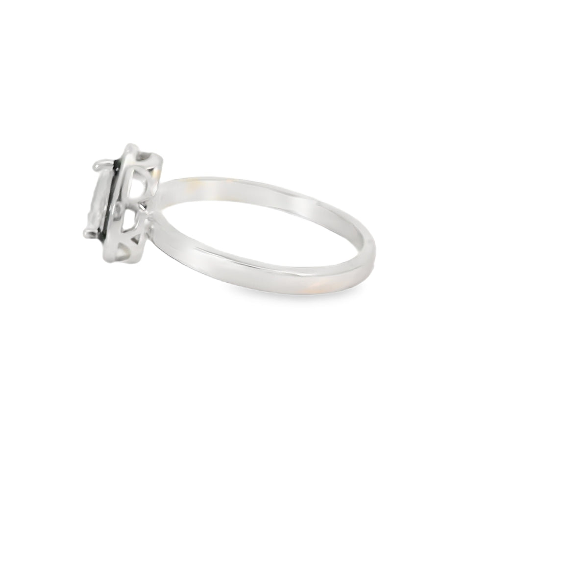Tear Drop Cubic Zirconia Sterling Silver Ring