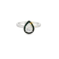 Tear Drop Cubic Zirconia Sterling Silver Ring