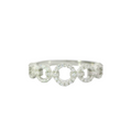 Sterling silver ring with cubic zirconia (Circles)