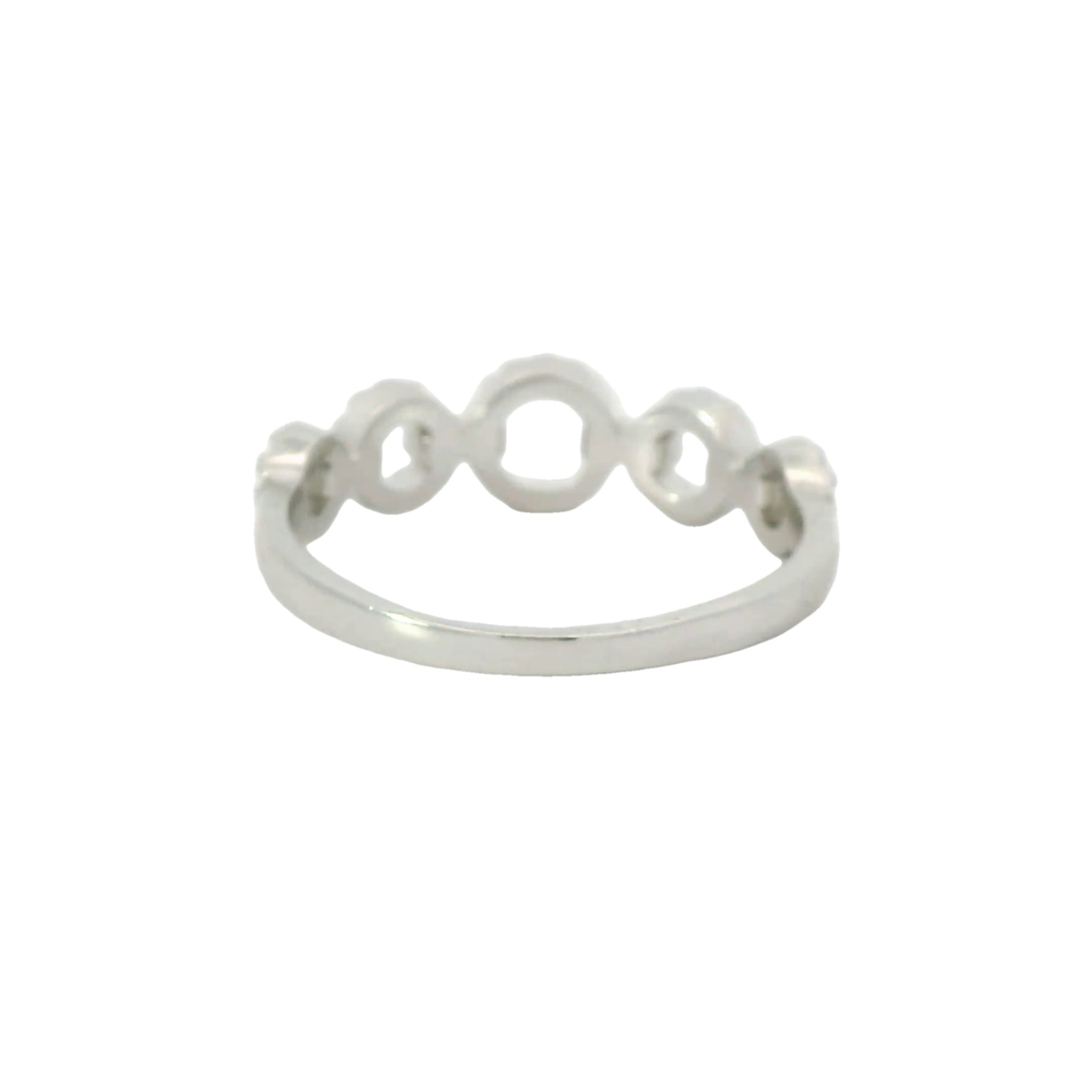 Sterling silver ring with cubic zirconia (Circles)