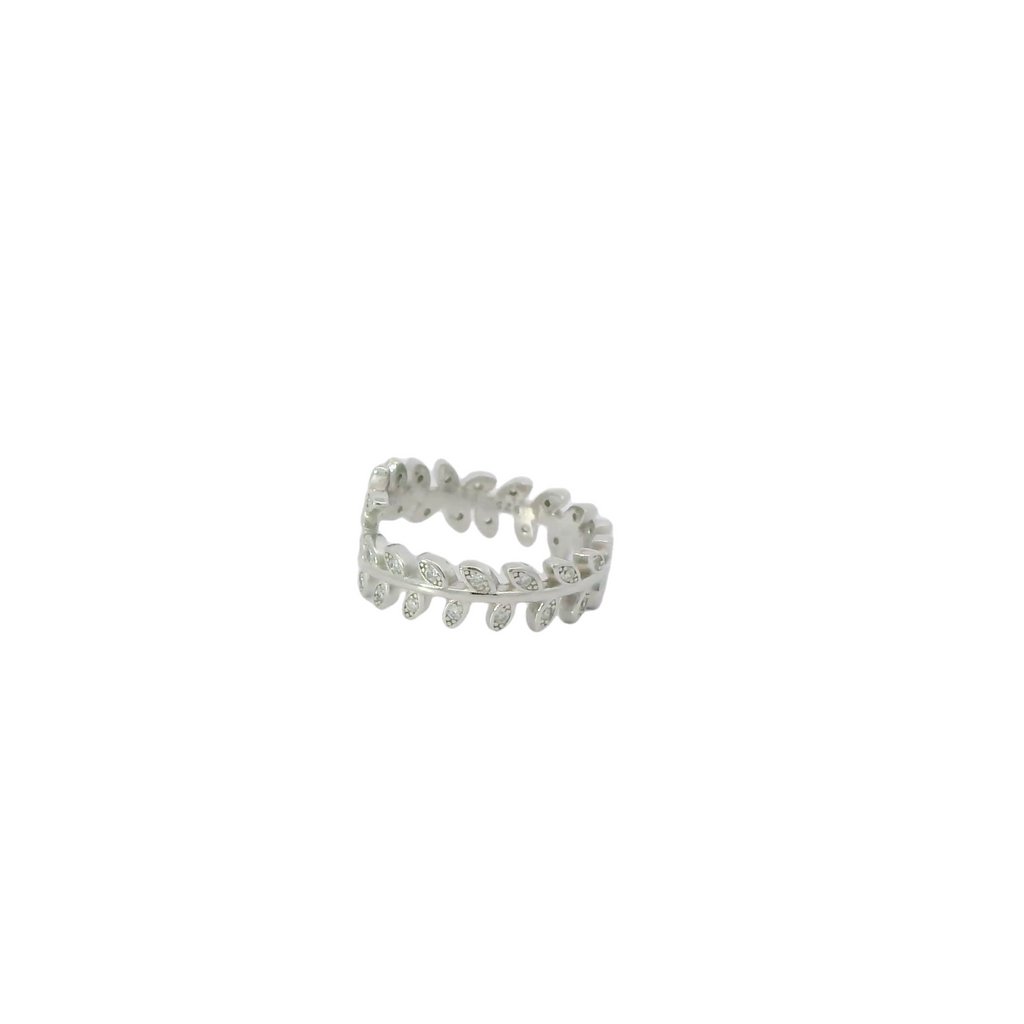 WHITE CUBIC ZIRCONIA STERLING SILVER RING