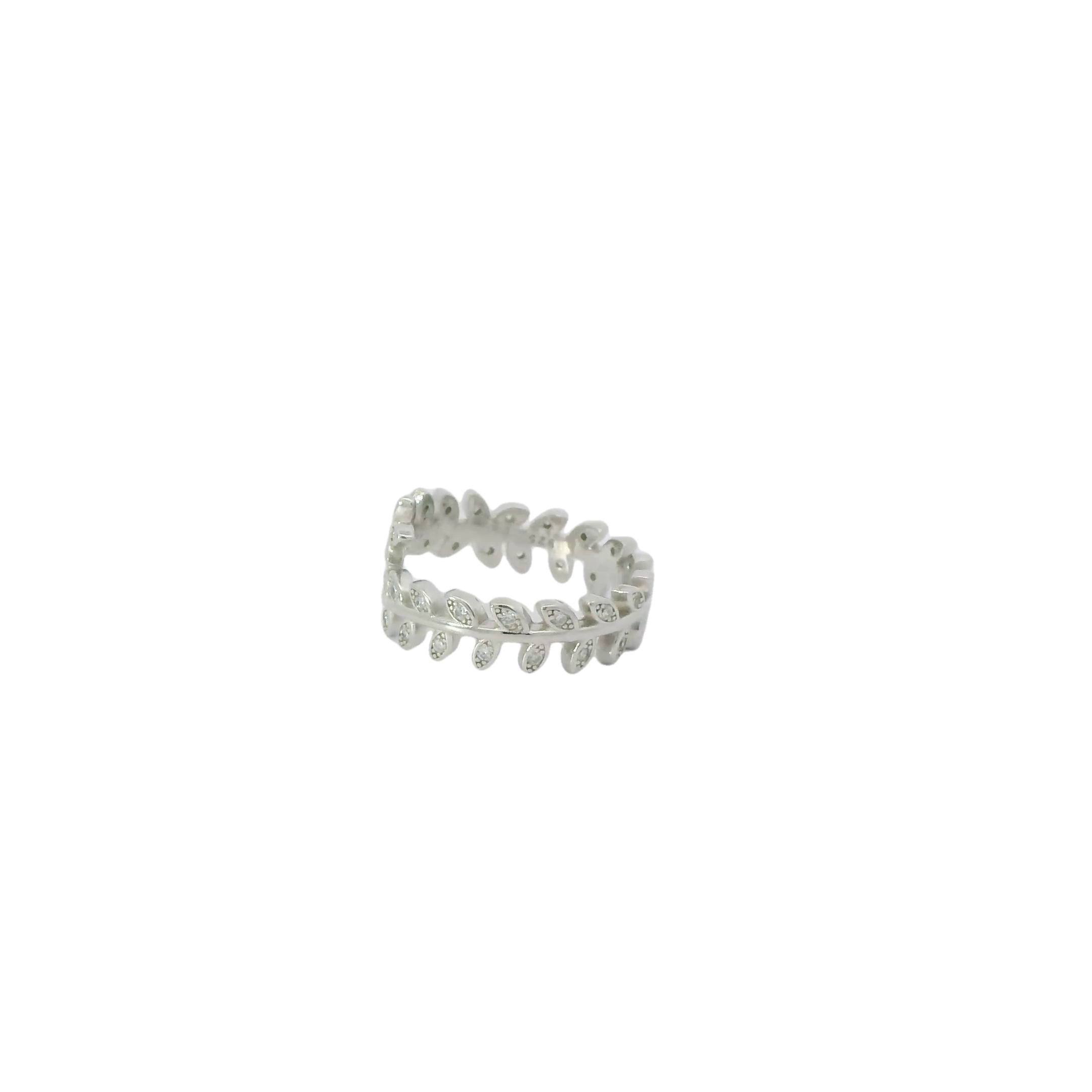 WHITE CUBIC ZIRCONIA STERLING SILVER RING