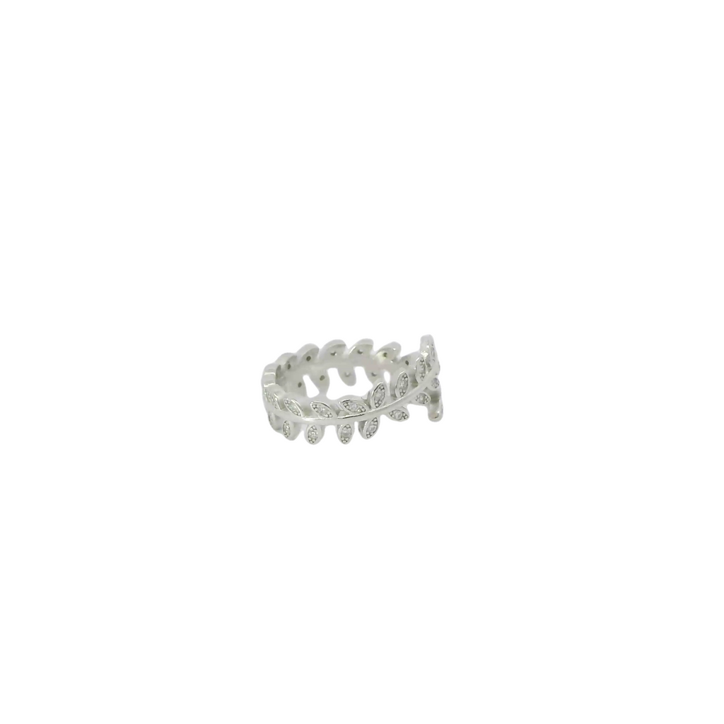 WHITE CUBIC ZIRCONIA STERLING SILVER RING