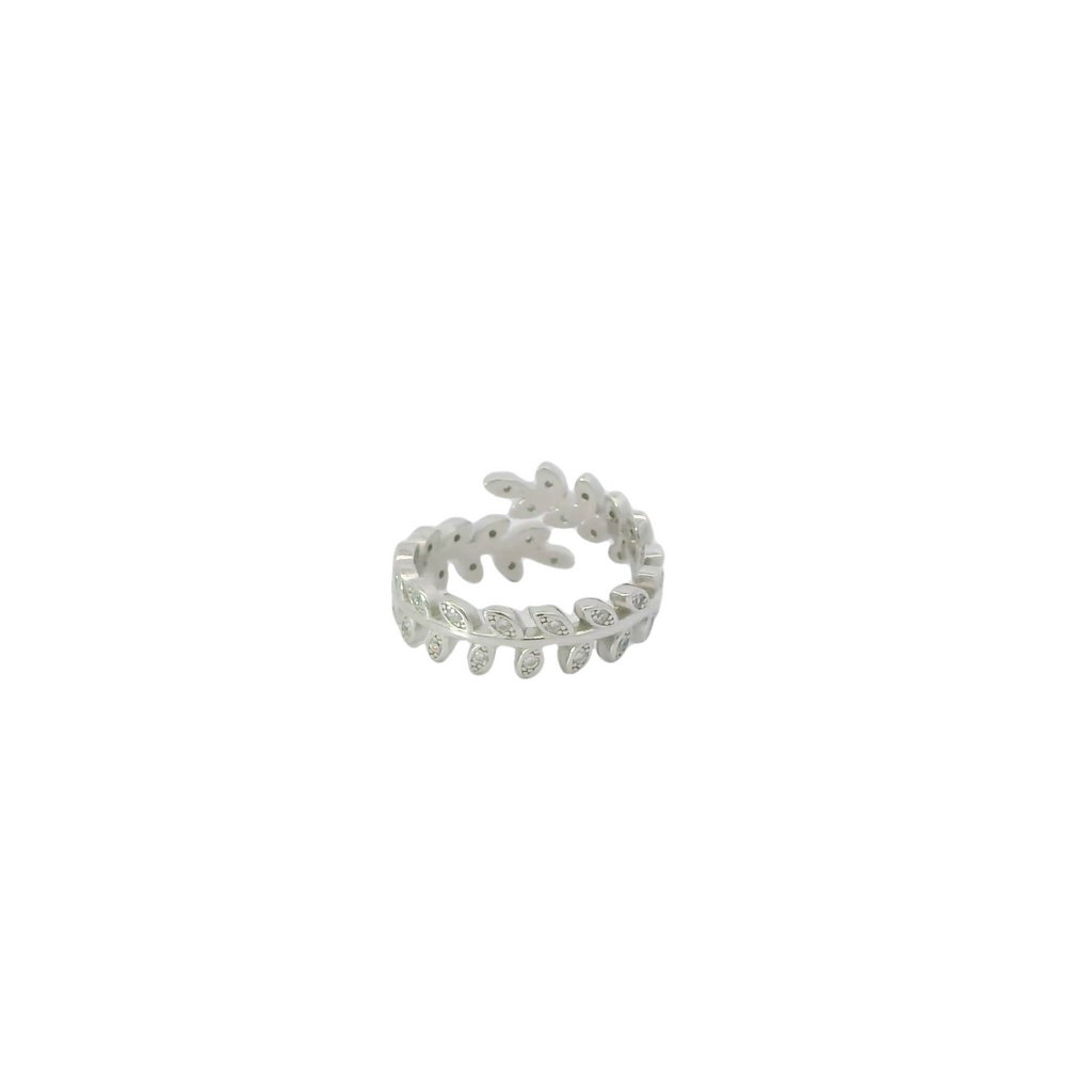 WHITE CUBIC ZIRCONIA STERLING SILVER RING