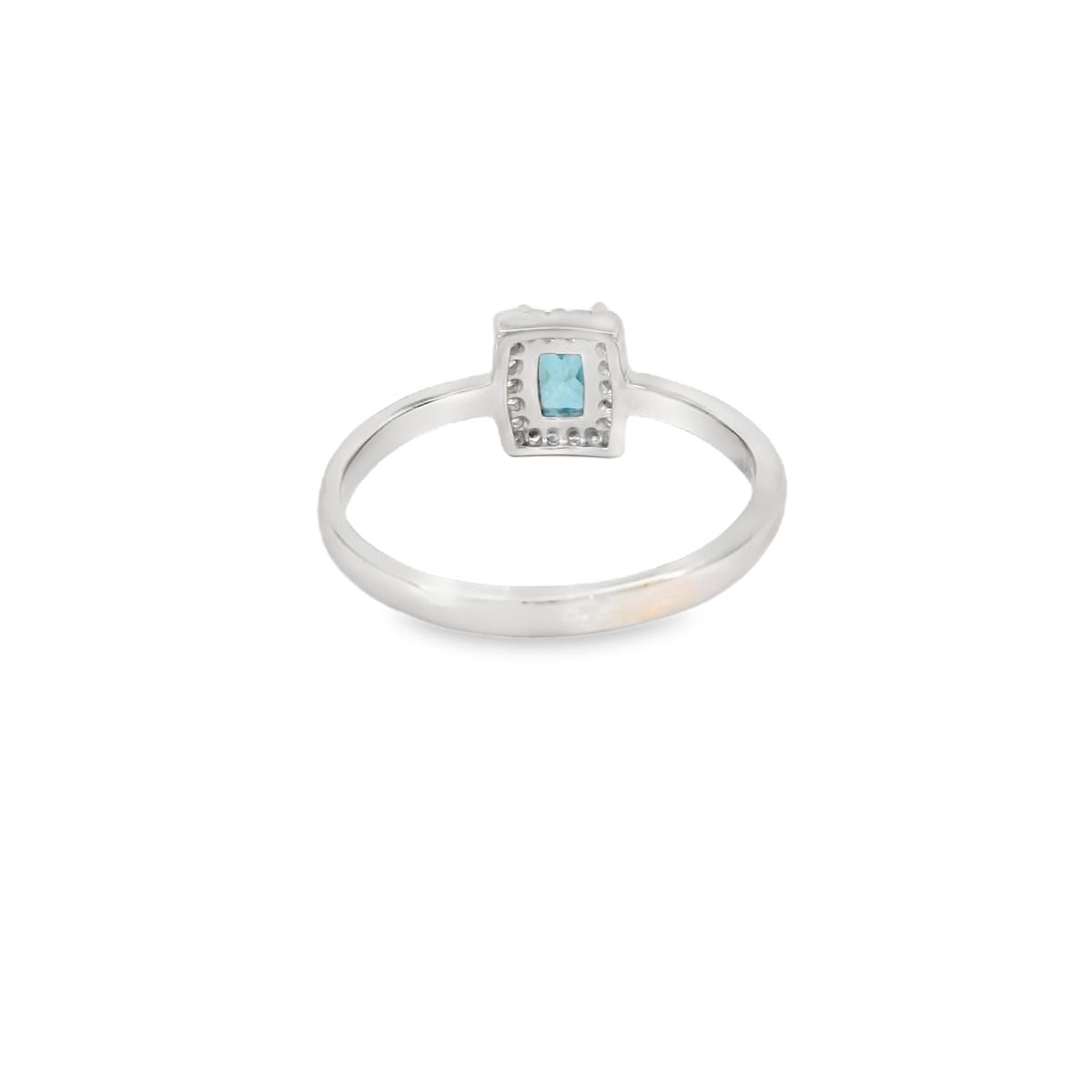 Sapphire Cubic Zirconia Sterling Silver Ring