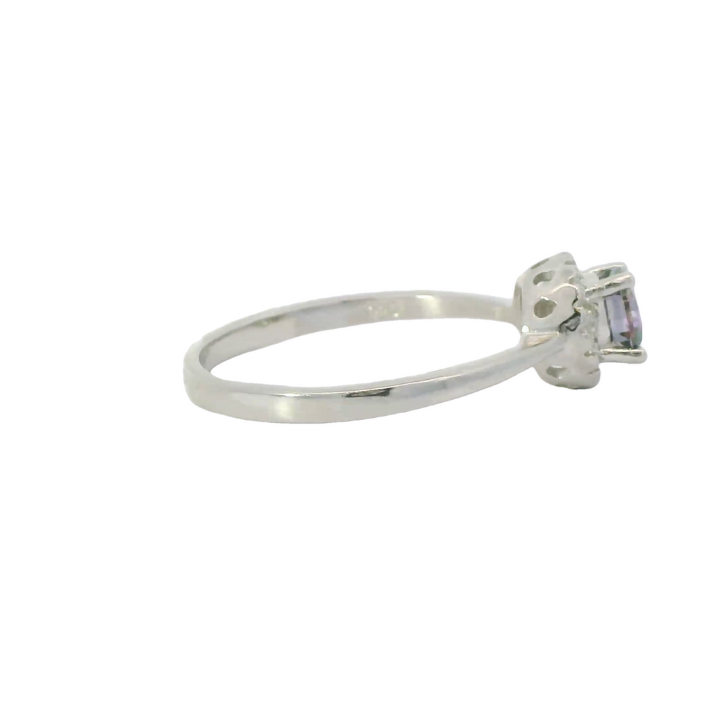 MYSTIC TOPAZ CUBIC ZIRCONIA STERLING SILVER RING (Round)