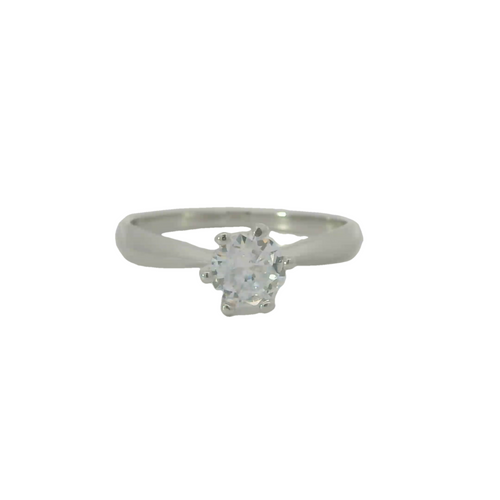 Sterling silver ring with cubic zirconia (Engagement)