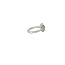 Load image into Gallery viewer, ZULTANITE RING, CUBIC ZIRCONIA STERLING SILVER , THE COLOR OF THE STONE CHANGES WITH DIFFERENT LIGHTING (TEARDROP SHAPE)