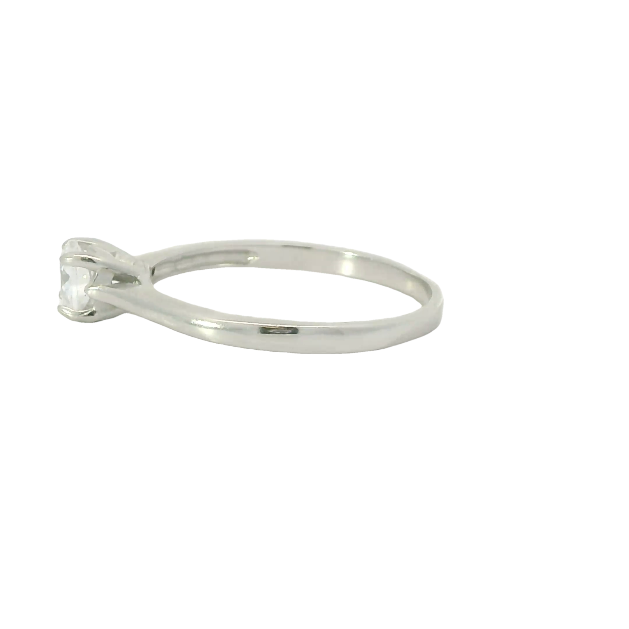 Sterling silver ring with cubic zirconia (Engagement)