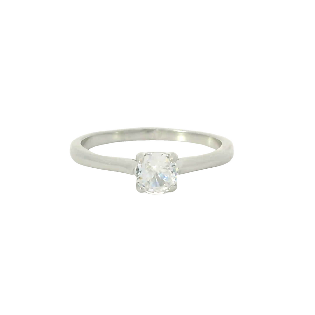 Sterling silver ring with cubic zirconia (Engagement)