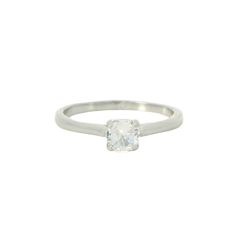 Sterling silver ring with cubic zirconia (Engagement)
