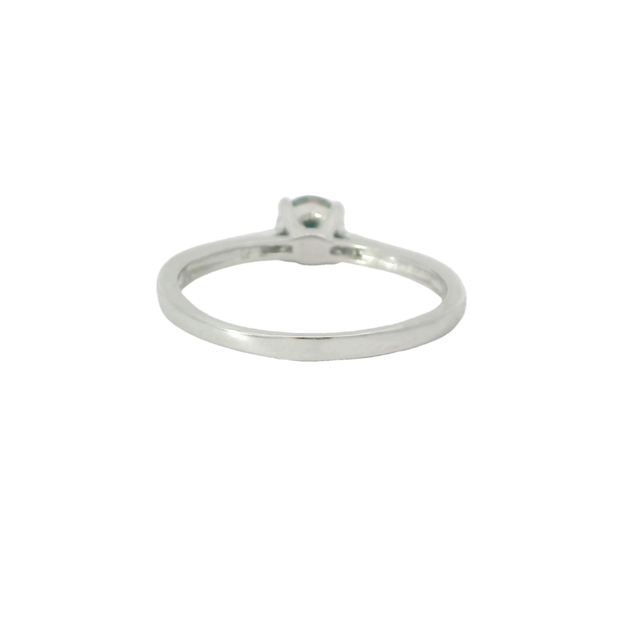Sterling silver ring with mystic topaz cubic zirconia
