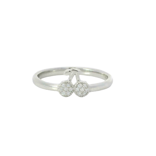 Sterling silver ring with cubic zirconia (Cherries)