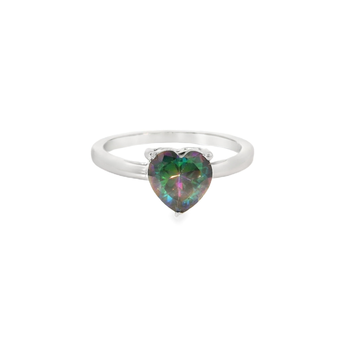 8x8mm Mystic Topaz Heart Cubic Zirconia