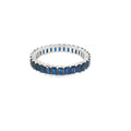 Sapphire Cubic Zirconia Sterling Ring