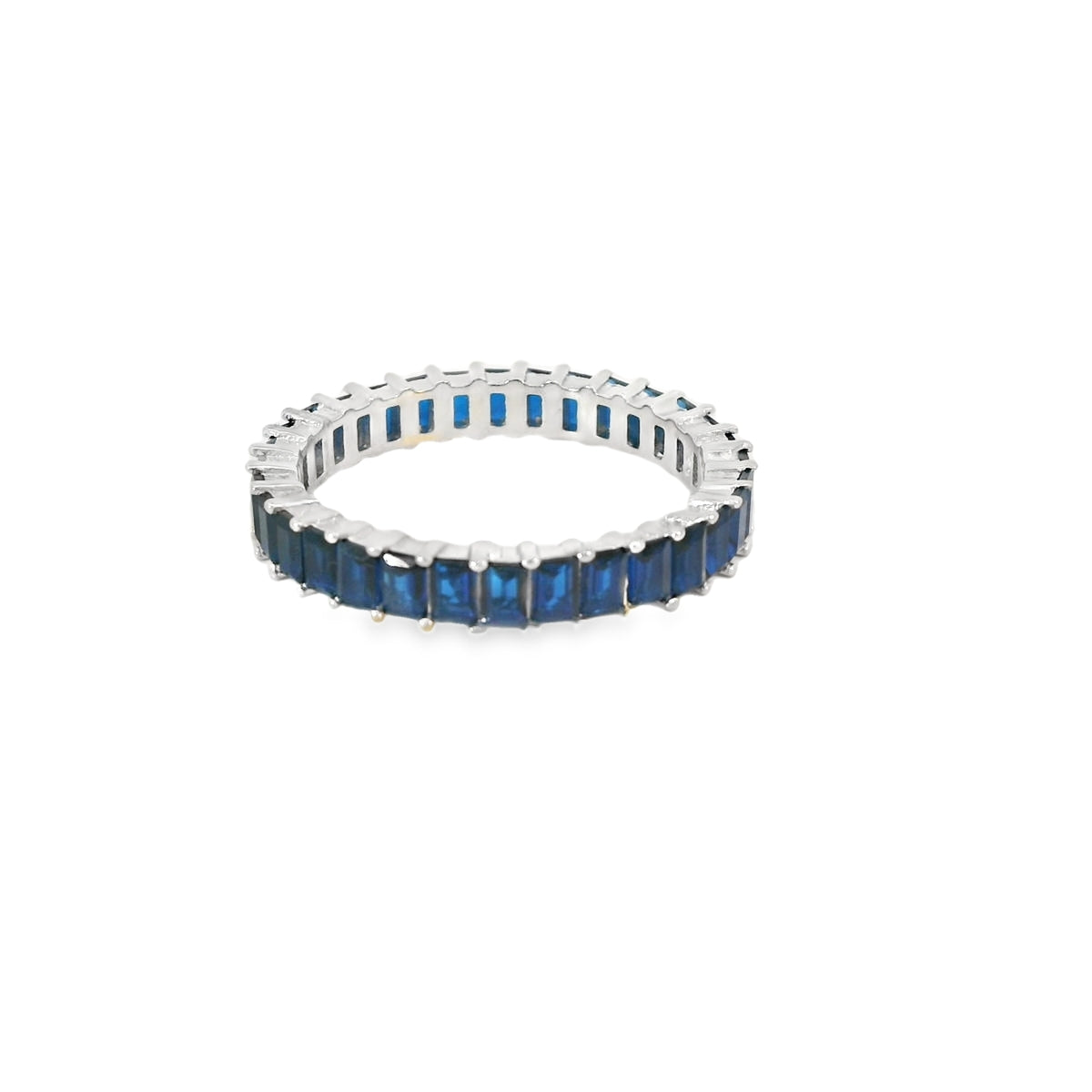 Sapphire Cubic Zirconia Sterling Ring
