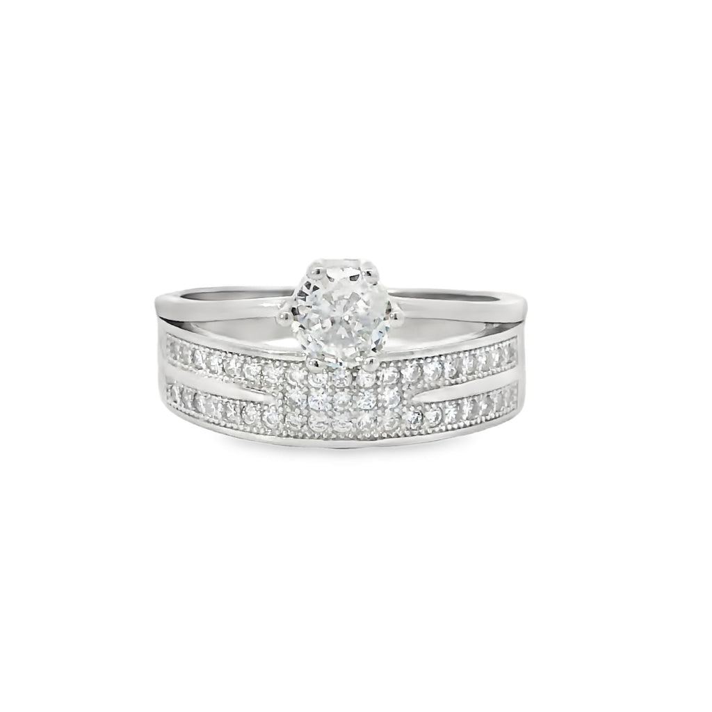 Sterling Silver Cubic Zirconia Ring