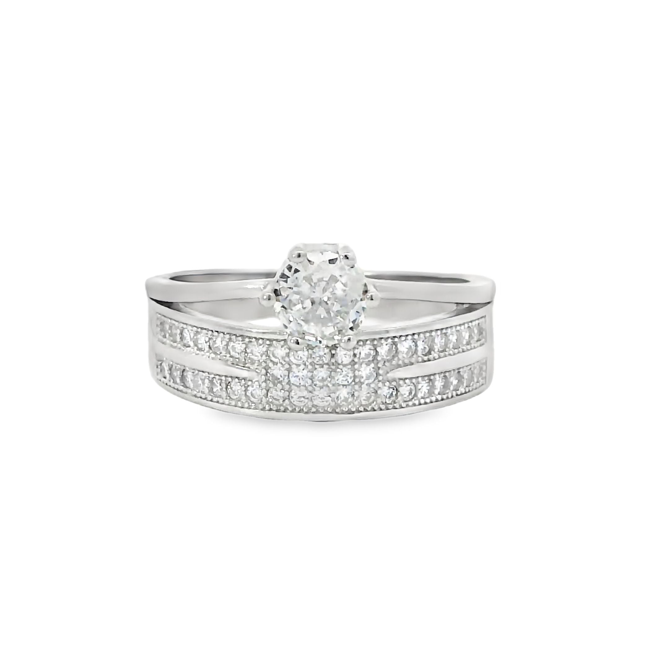 Sterling Silver Cubic Zirconia Ring