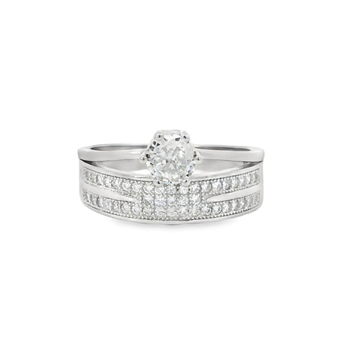 Sterling Silver Cubic Zirconia Ring