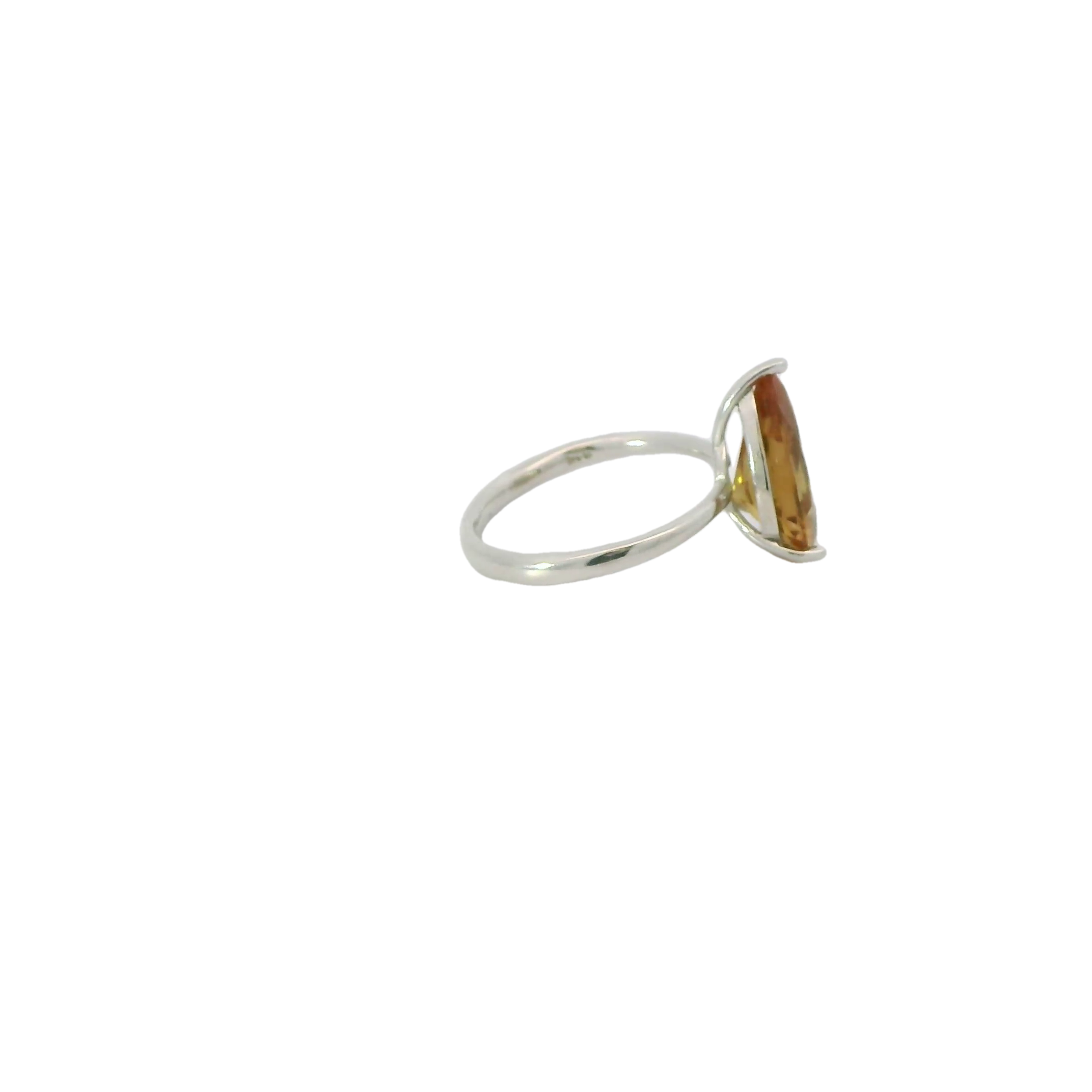 ZULTANITE CZ STERLING SILVER COLOR CHANGING RING , (PEAR )