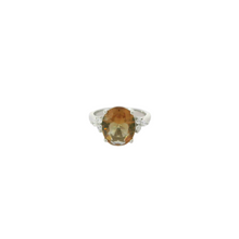 Load image into Gallery viewer, ZULTANITE RING, ZULTANITE CUBIC ZIRCONIA STERLING SILVER , THE COLOR OF THE STONE CHANGES WITH DIFFERENT LIGHTING (OVAL SHAPE)