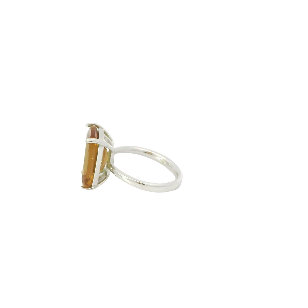 ZULTANITE COLOR CHANGING CZ RING, STERLING SILVER (EMERALD SHAPE)