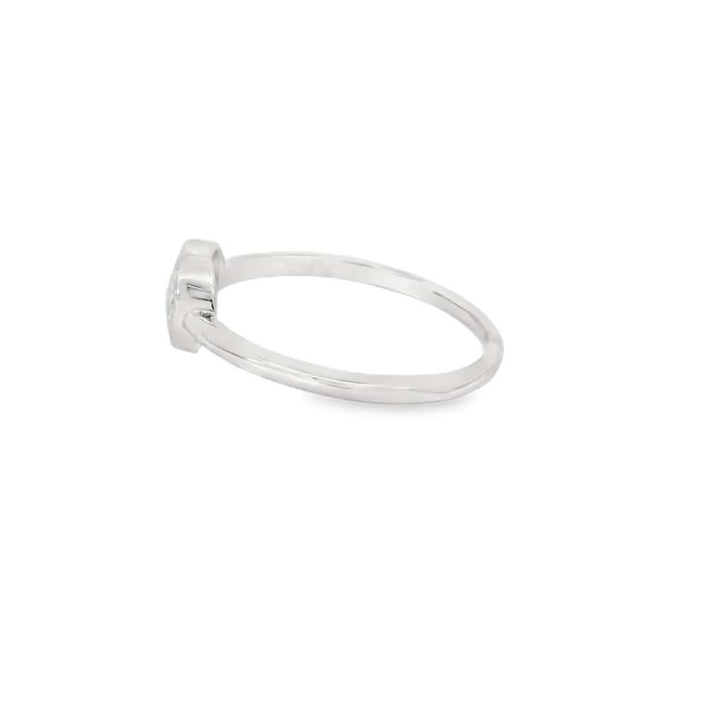 Light Blue Evil Eye Heart Ring