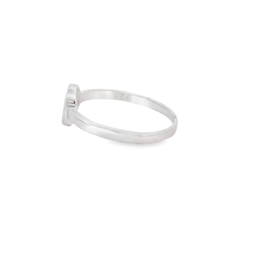 White And Blue Round Evil Eye Ring