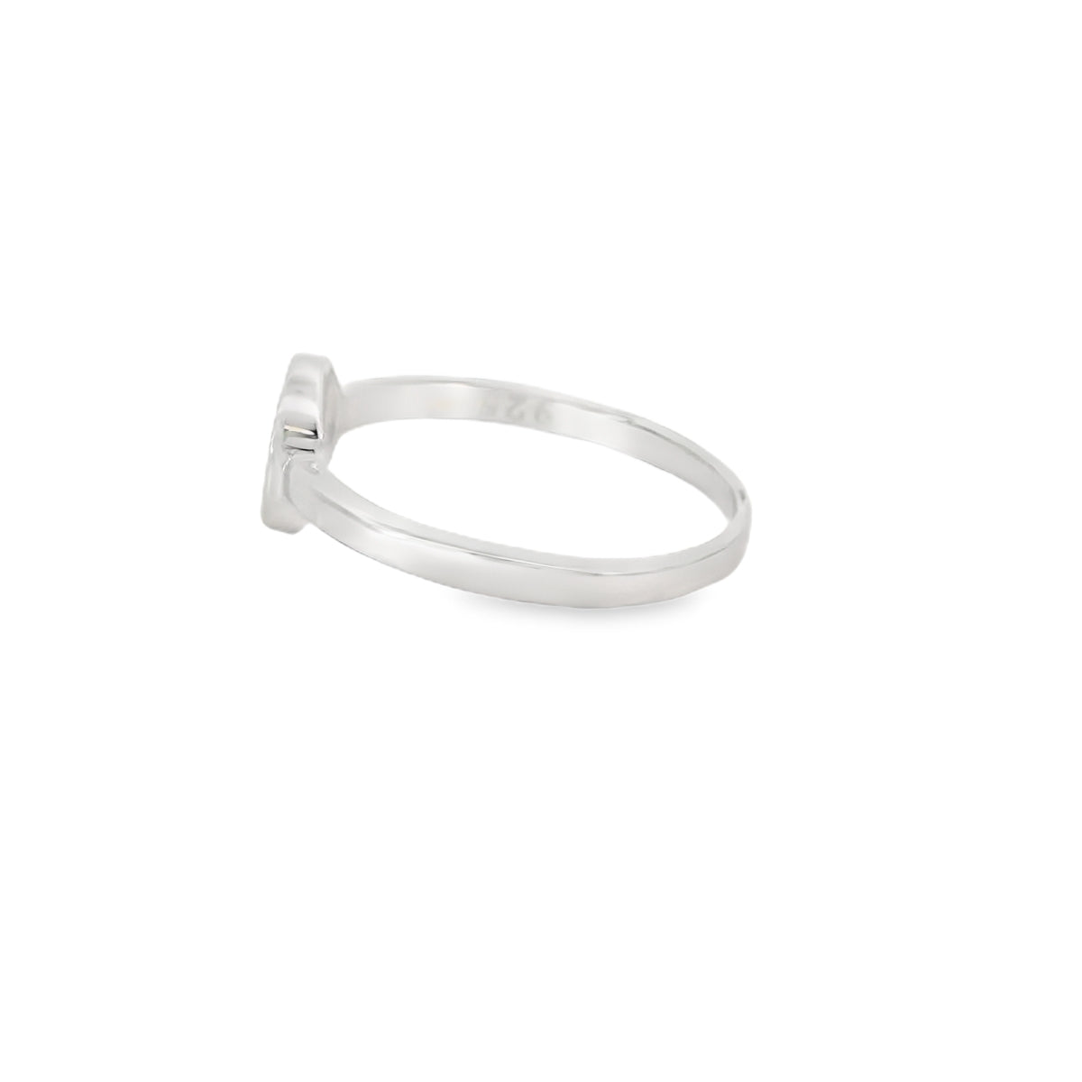 White And Blue Round Evil Eye Ring