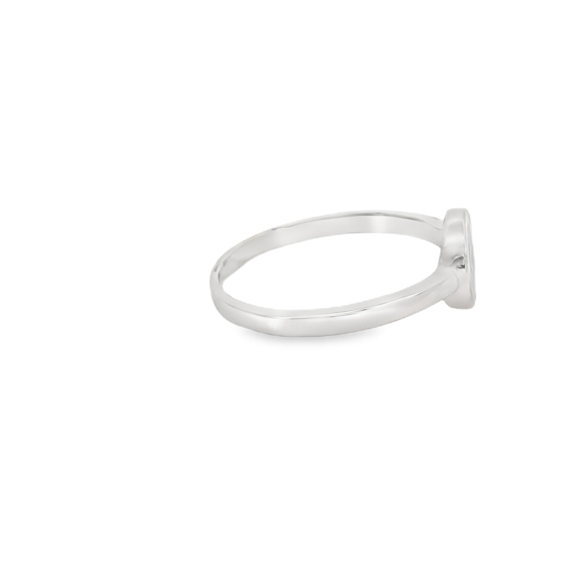 White And Blue Round Evil Eye Ring