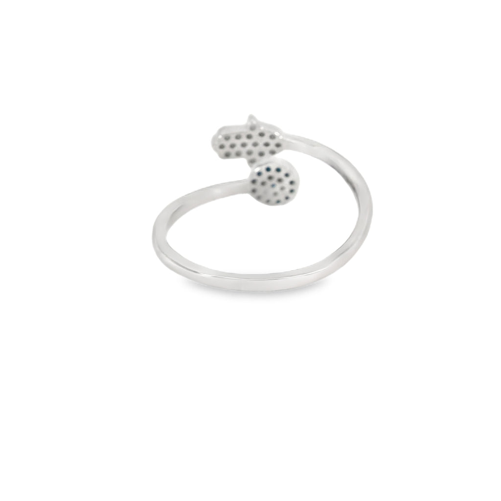 Blue Evil Eye & Hamsa Ring With Cubic Zirconia
