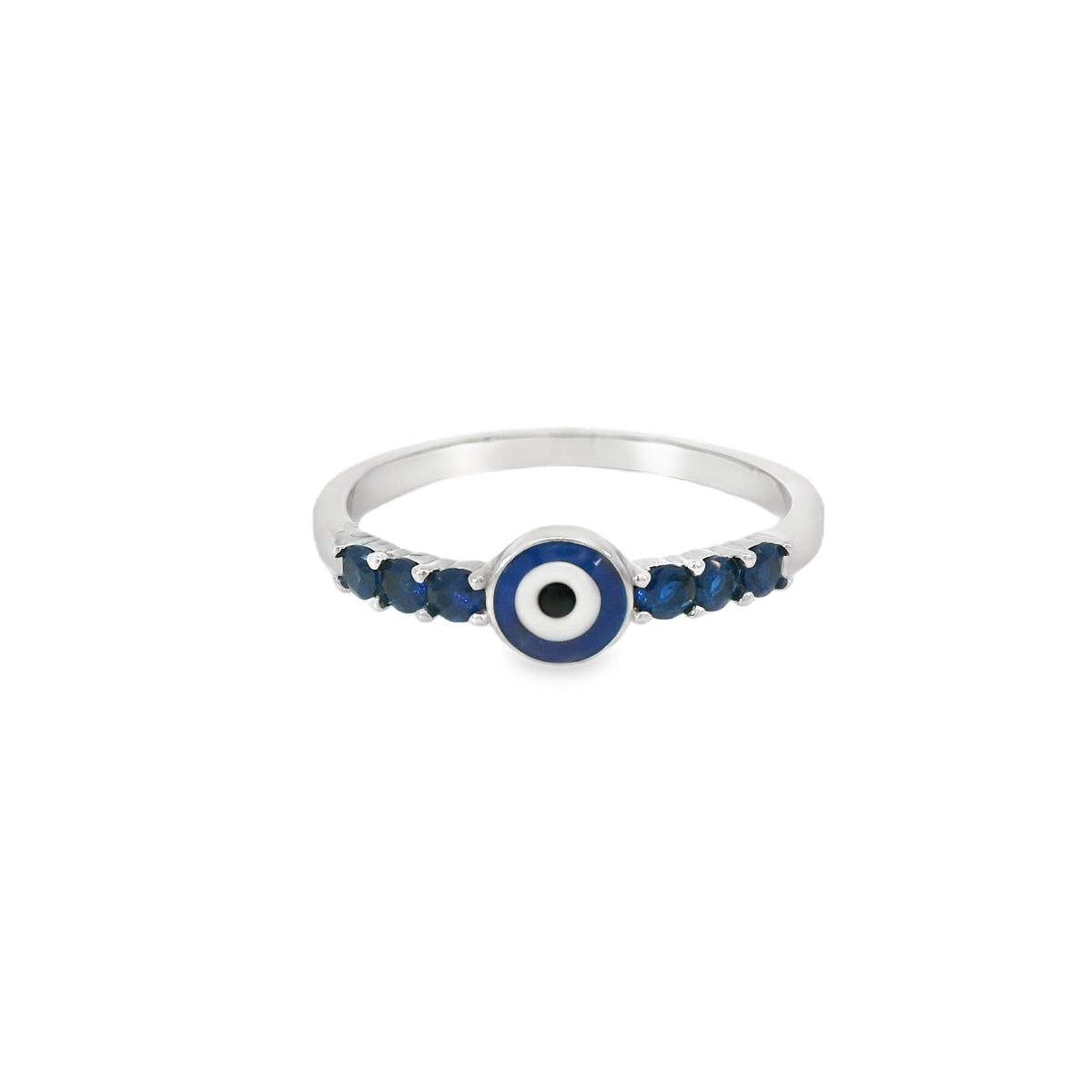Evil Eye Ring With Cubic Zirconia