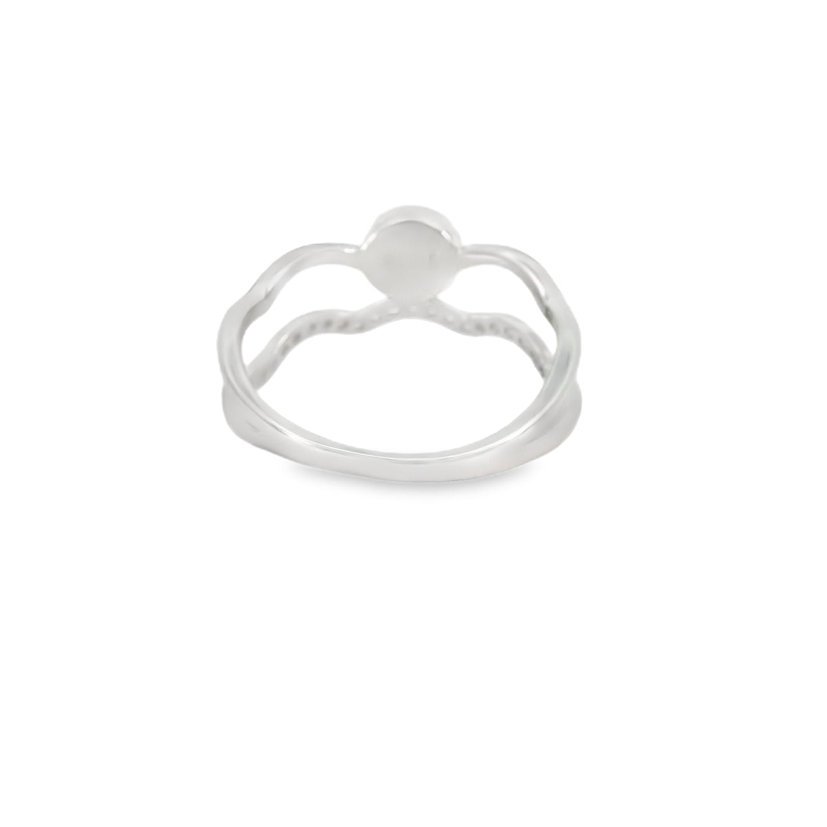 Blue Evil Eye Cubic Zirconia Wave Ring