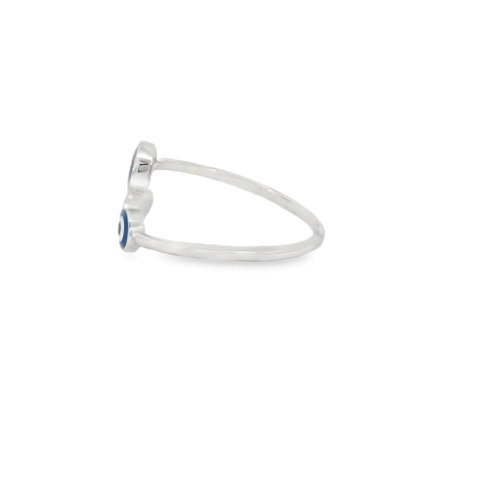 Three Evil Eye Blue Ring