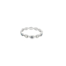 Load image into Gallery viewer, Sterling silver Evil eye ring