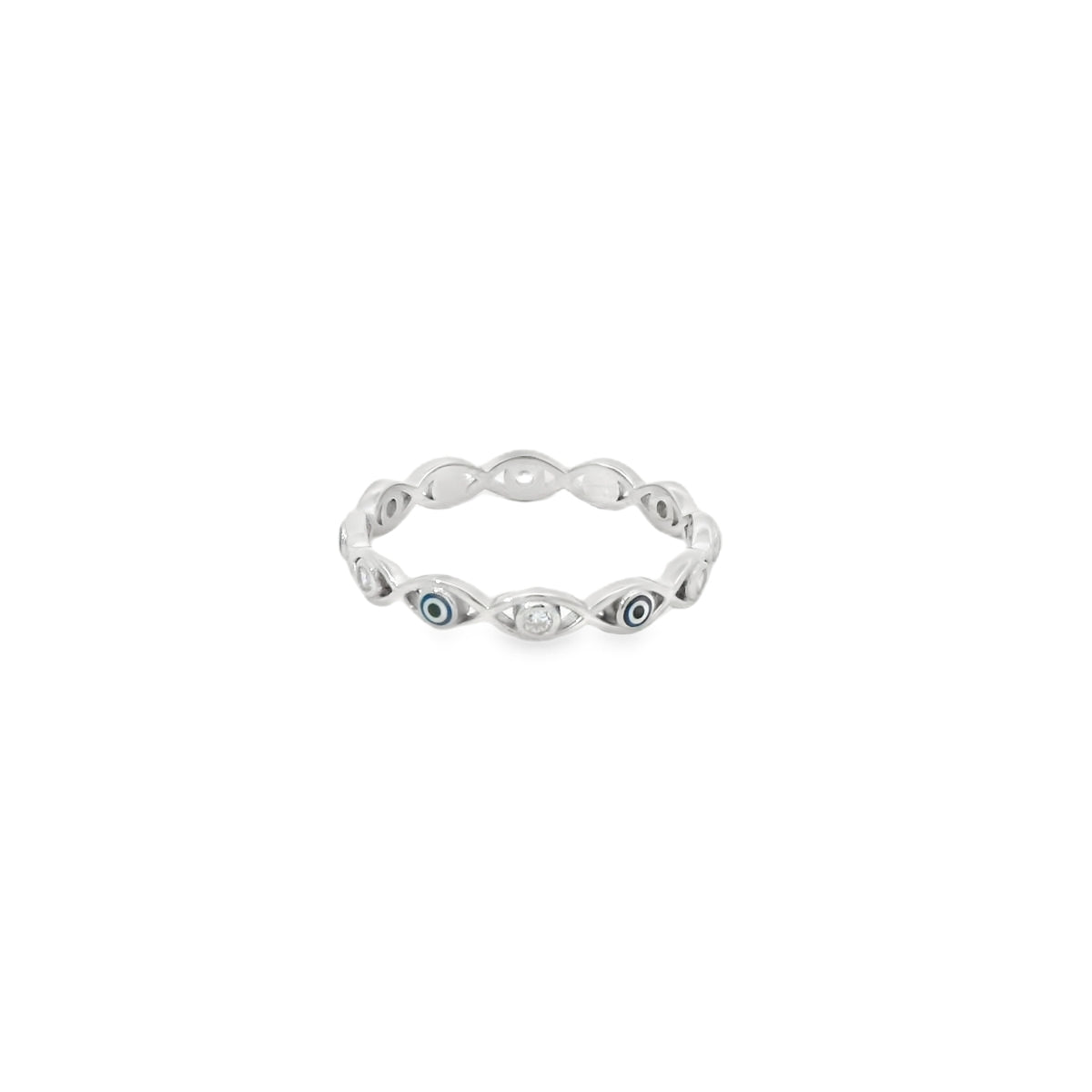 Sterling silver Evil eye ring