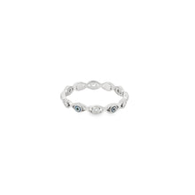Load image into Gallery viewer, Sterling silver Evil eye ring