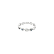 Load image into Gallery viewer, Sterling silver Evil eye ring