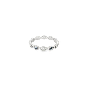 Sterling silver Evil eye ring
